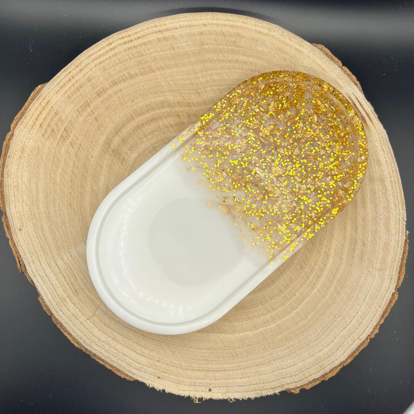 Dekoschale | Schmuckschale | Seifenschale | ovale Resin Ablage | Geschenk