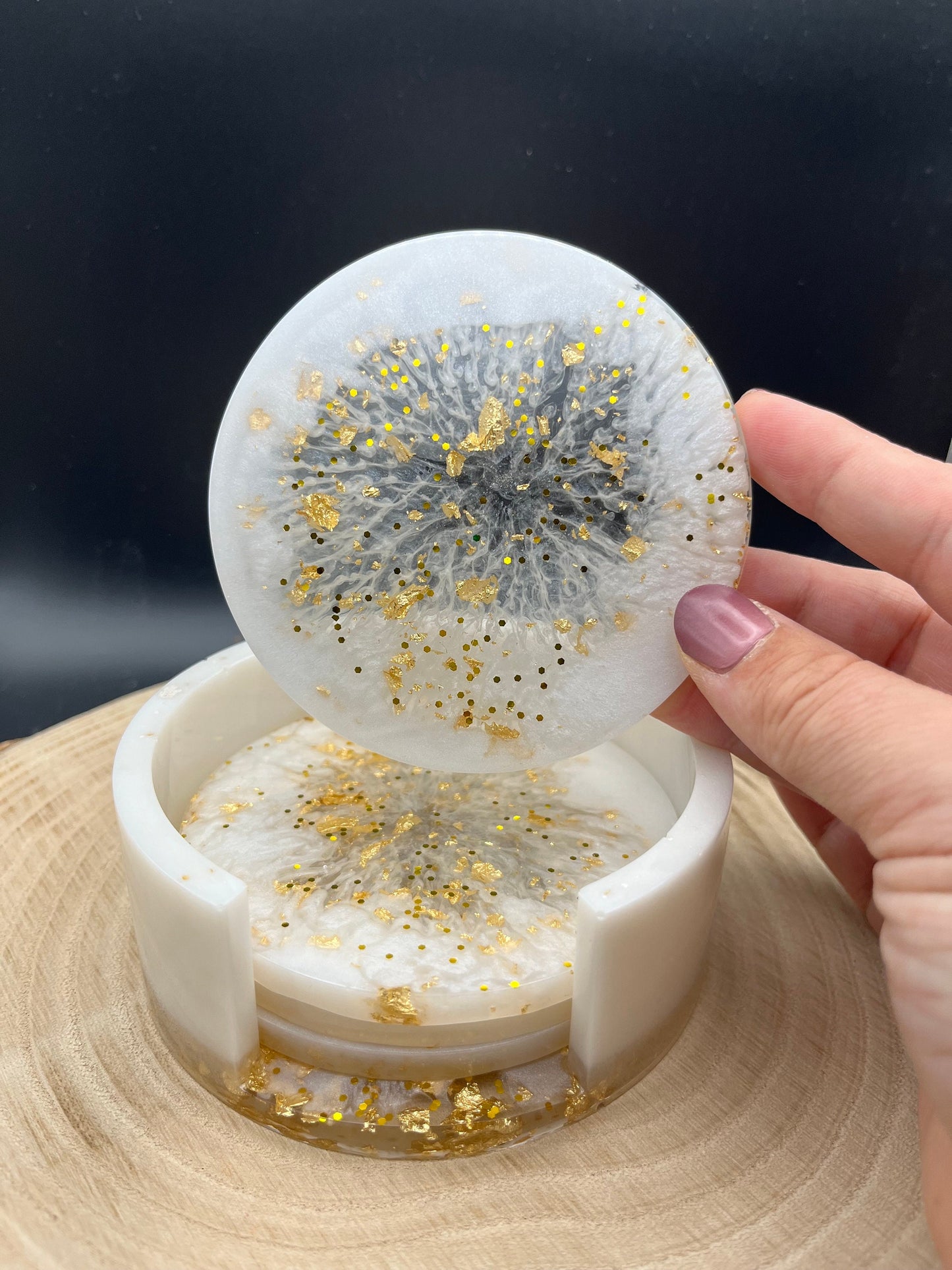 Untersetzer Set | 5-teiliges Set | Resin Untersetzer | Geschenk