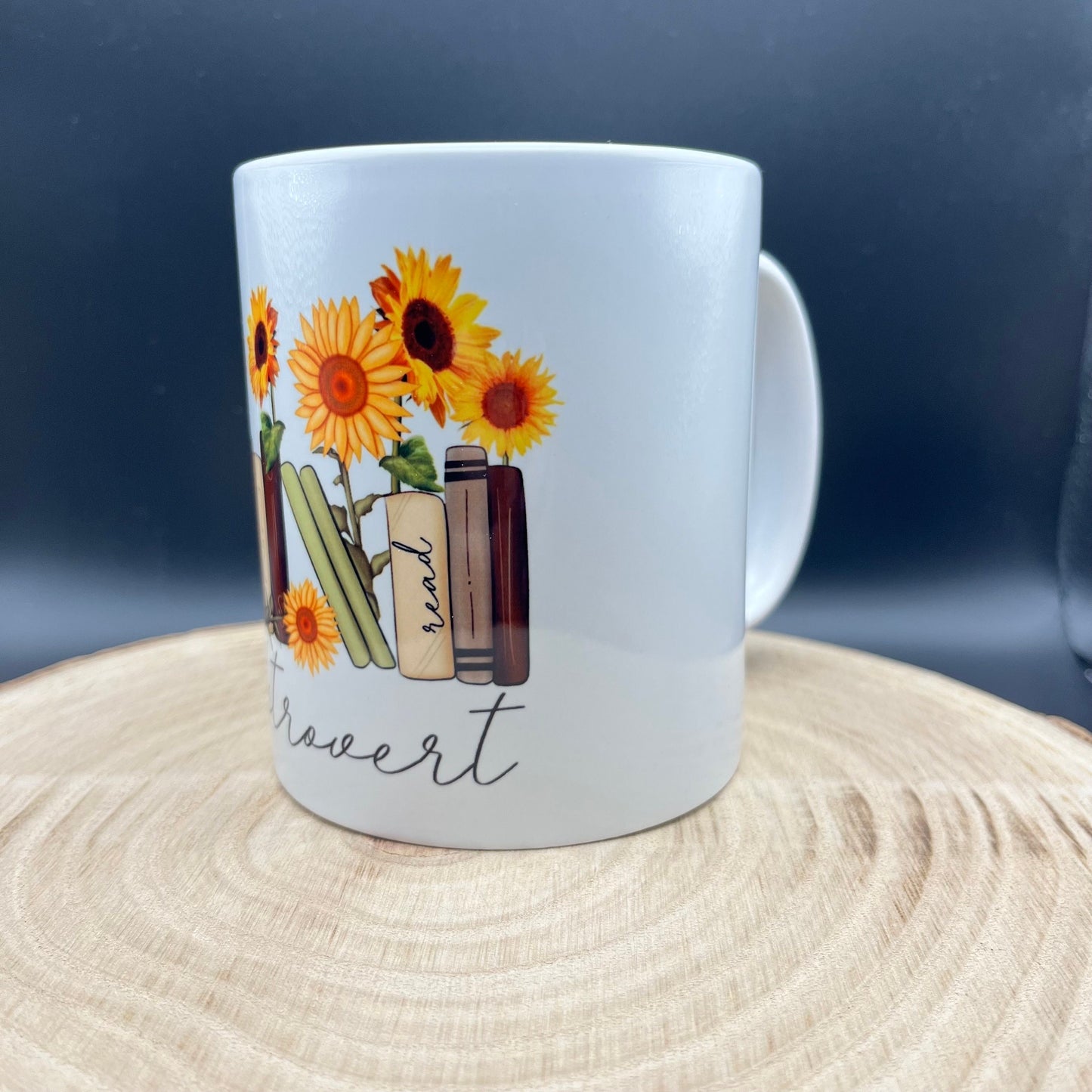 Booktrovert sunflower Mug | cute bookish mug |  Kaffee Tasse | Buchige Tasse