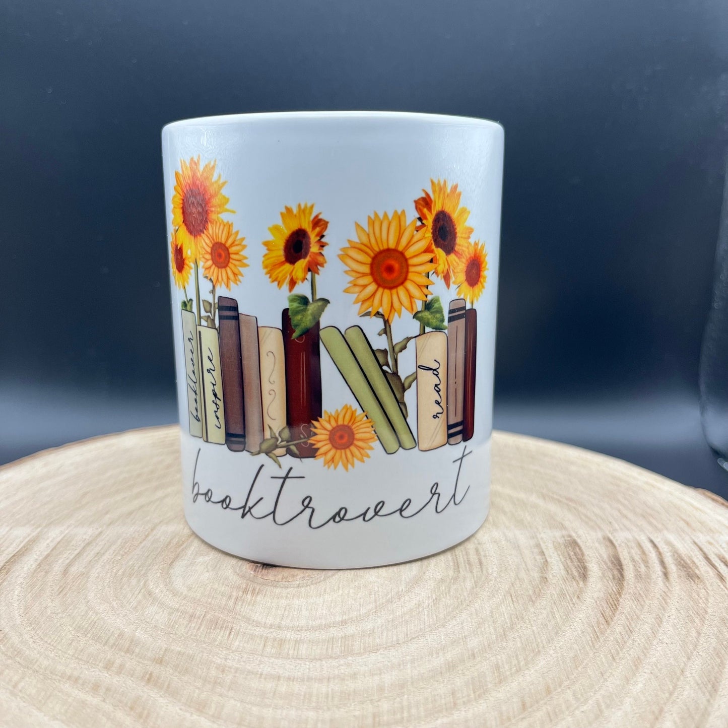 Booktrovert sunflower Mug | cute bookish mug |  Kaffee Tasse | Buchige Tasse