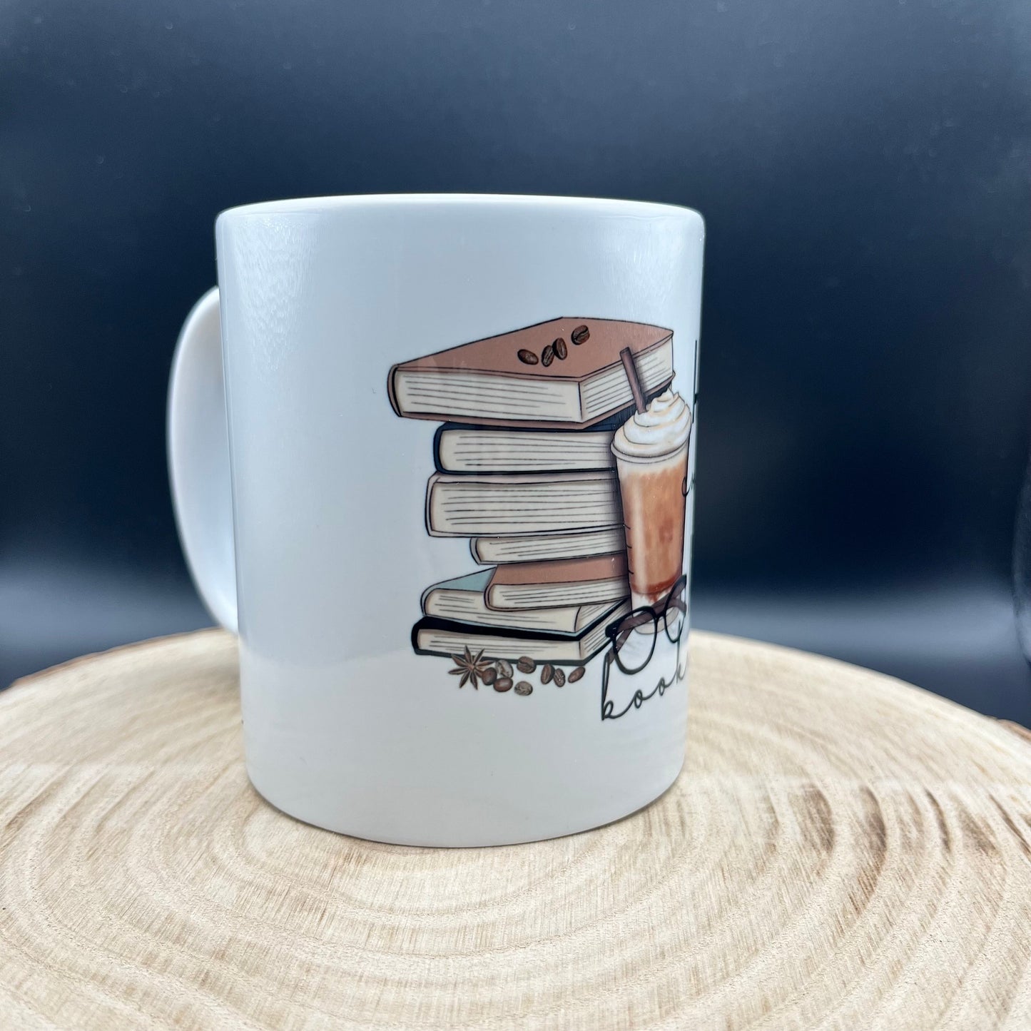 Half coffee half bookworm Mug | cozy bookish mug |  Bücherwurm Kaffee Tasse | Buchige Tasse