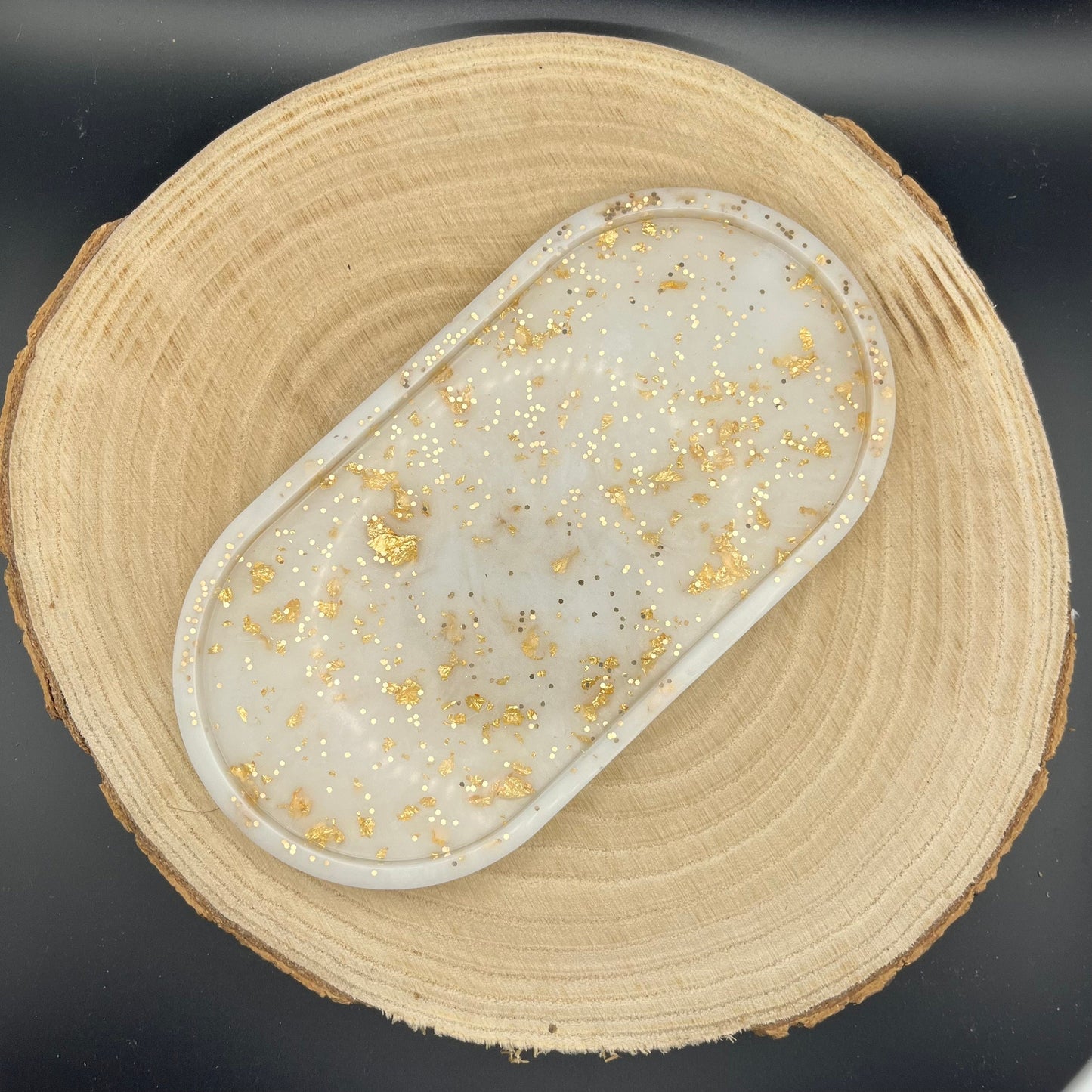 Dekoschale | Schmuckschale | Seifenschale | ovale Resin Ablage | Geschenk