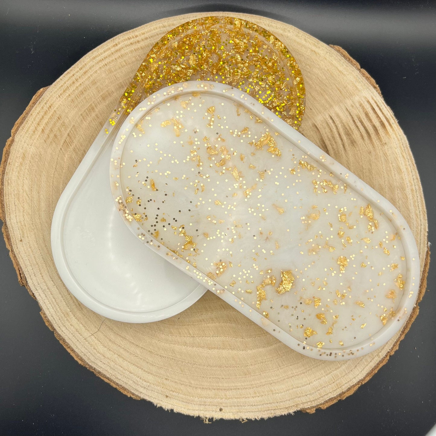 Dekoschale | Schmuckschale | Seifenschale | ovale Resin Ablage | Geschenk
