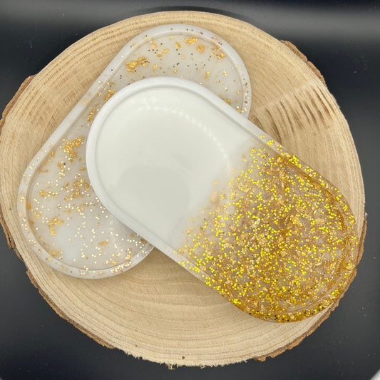 Dekoschale | Schmuckschale | Seifenschale | ovale Resin Ablage | Geschenk