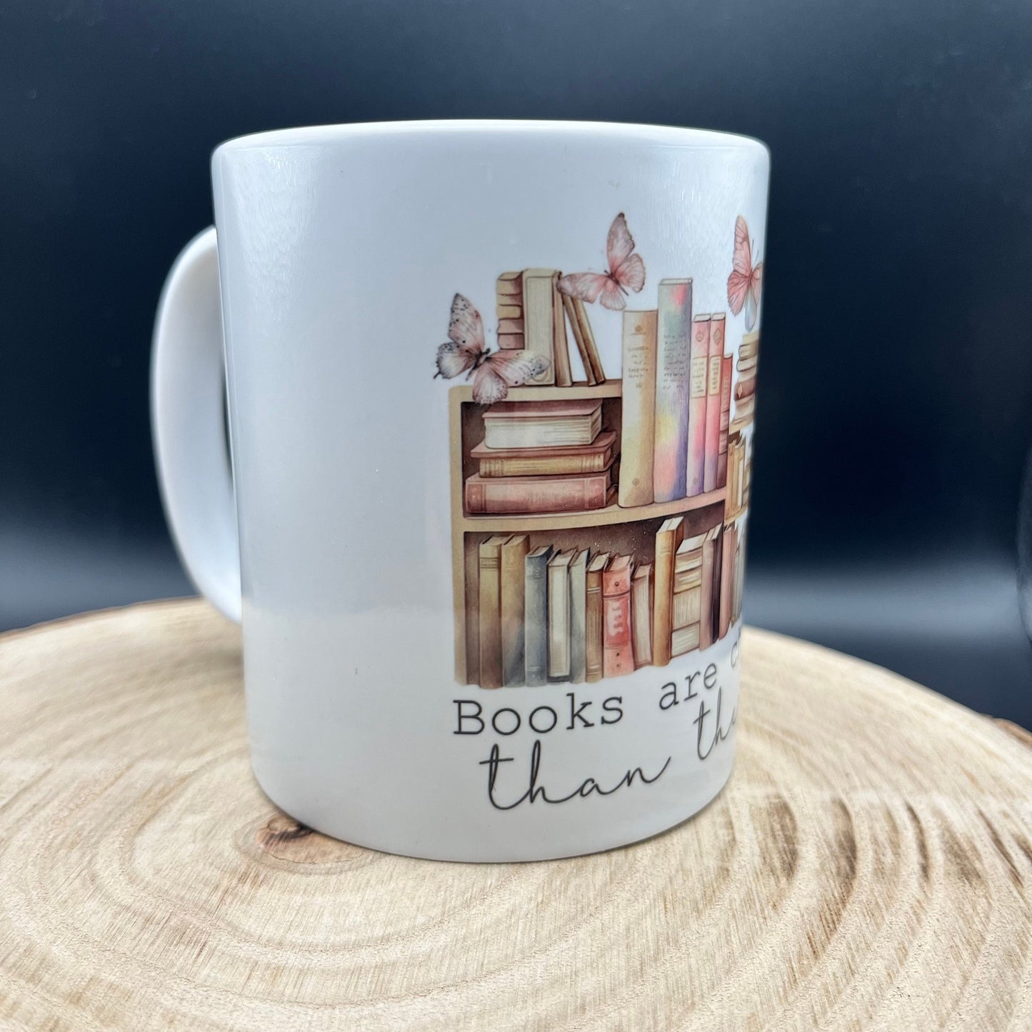 Books are cheaper than therapy Mug | funny bookish mug |  Kaffee Tasse | Buchige Tasse