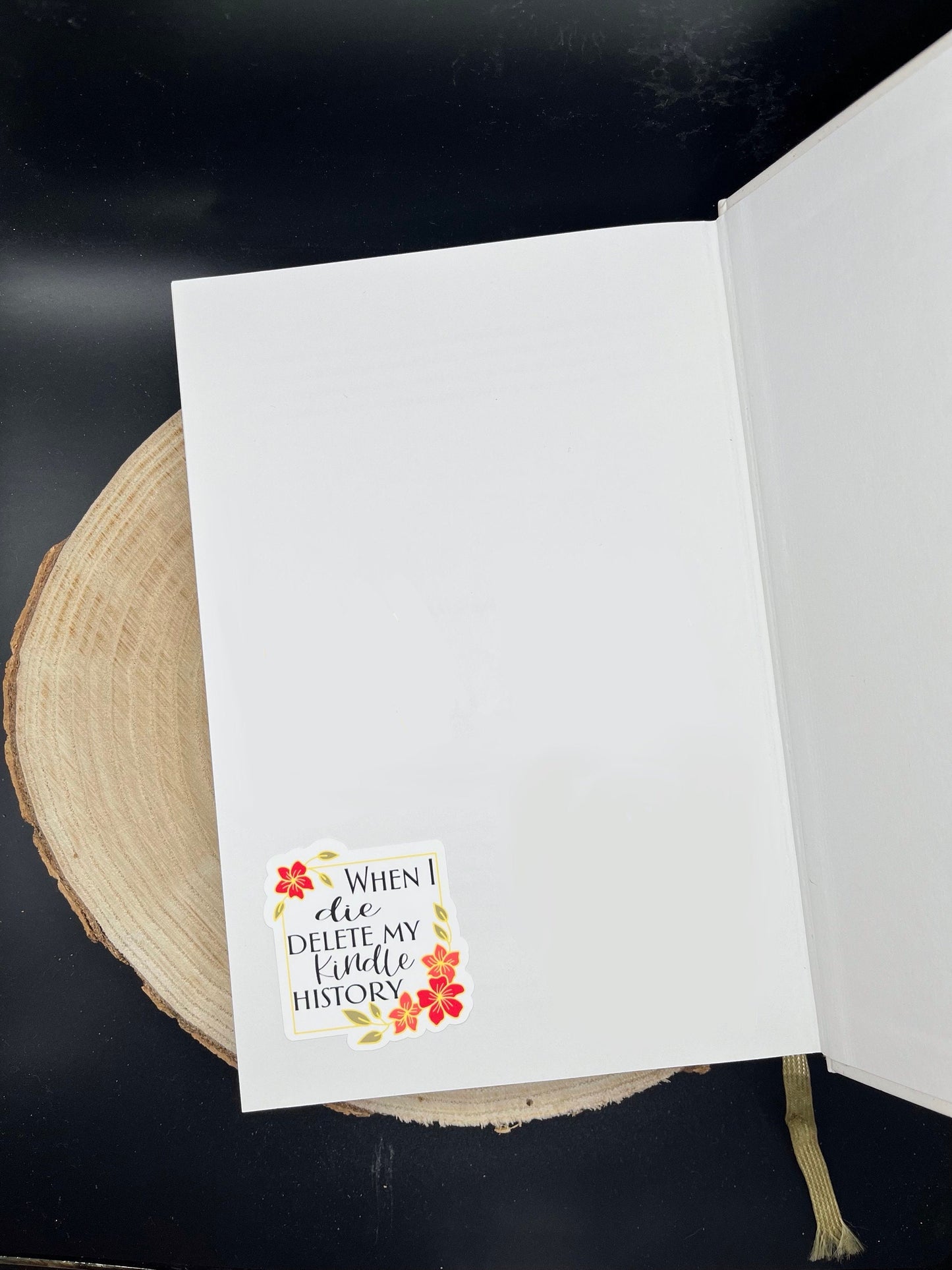 When I die, delete my Kindle history | Bookish Sticker | Journaling Sticker