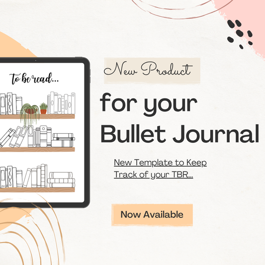 Bullet Journal Vorlage | TBR Tracker | Bücherliste | To Be Read | Leseliste PDF für dein Journal