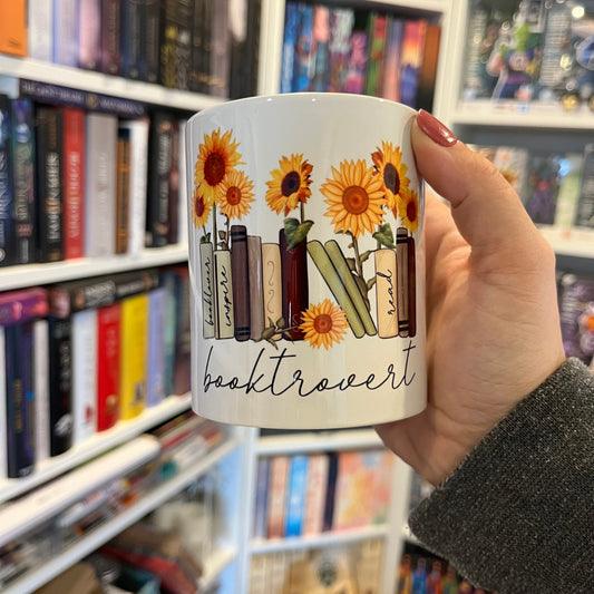 Booktrovert sunflower Mug | cute bookish mug |  Kaffee Tasse | Buchige Tasse